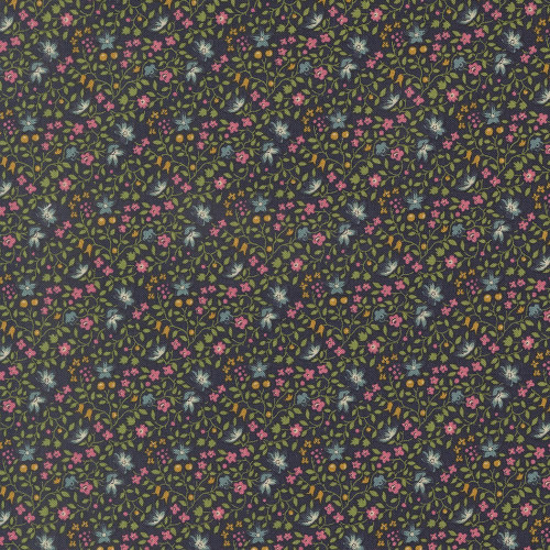 Moda Fabrics Chelsea Garden Moda Ambling Vine Floral Midnight Blue