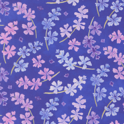 Moda Fabrics Delphinium Janet Clare Lilac Blooms Floral Agapanthus Blue