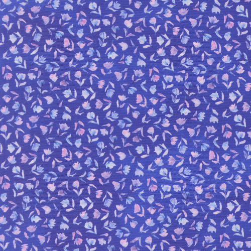 Moda Fabrics Delphinium Janet Clare Shaded Flowers Agapanthus Blue