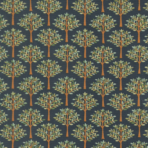 Moda Fabrics Family Tree Deb Strain Trees In Rows Night Sky Blue