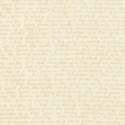 Moda Fabrics Family Tree Deb Strain Family Quotes Words Warm White Tonal Natural