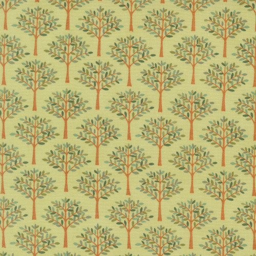 Moda Fabrics Family Tree Deb Strain Trees In Rows Eucalyptus Green