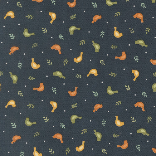 Moda Fabrics Family Tree Deb Strain Birds and Branches Night Sky Blue