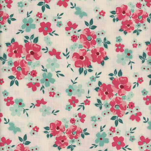 Riley Blake Fabrics Berry and Sage Lori Holt Floral Latte