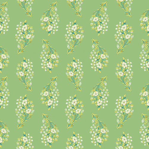 Riley Blake Fabrics Peach Cobbler Lily Asbury Daydream Green