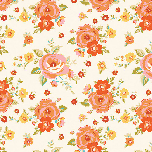 Riley Blake Fabrics Peach Cobbler Lily Asbury Heirloom Cream
