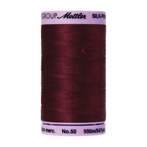 Mettler 50 Weight Silk Finish Cotton Thread  547 yards Cranberry