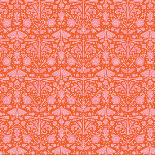 Riley Blake Fabrics Peach Cobbler Lily Asbury Field Study Orange