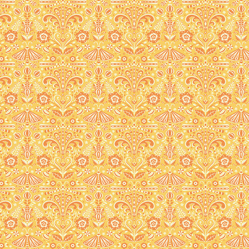 Riley Blake Fabrics Peach Cobbler Lily Asbury Field Study Yellow