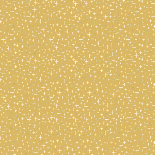 Riley Blake Fabrics Leo and Savannah Deena Rutter Criss Cross Yellow, fabric with white criss cross pattern on yellow background