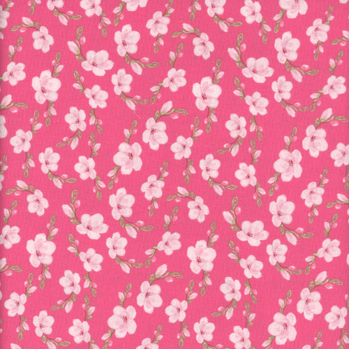 Riley Blake Fabrics Painted Petals Lila Tueller Blossoms Pink