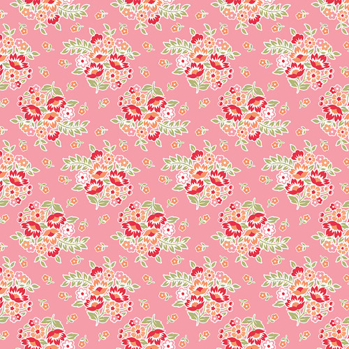 Riley Blake Fabrics Peach Cobbler Lily Asbury Posy Pink