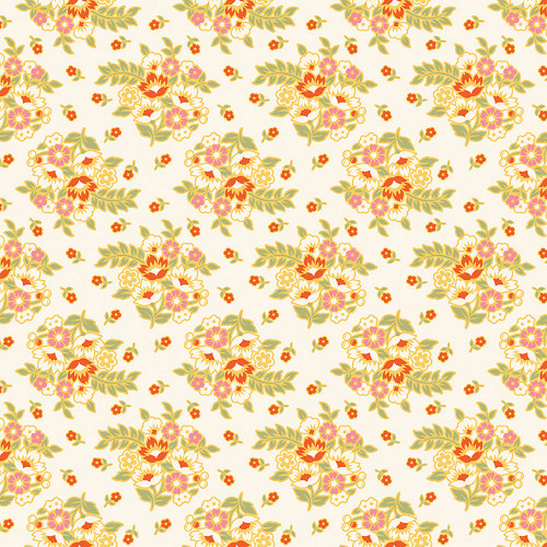 Riley Blake Fabrics Peach Cobbler Lily Asbury Posy Cream
