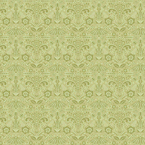 Riley Blake Fabrics Peach Cobbler Lily Asbury Field Study Green