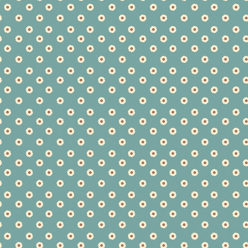 Riley Blake Fabrics Cowgirl Echo Park Flower Dots Blue