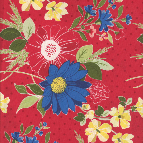 Riley Blake Fabrics Summer's in Town Sandy Gervais Main Red