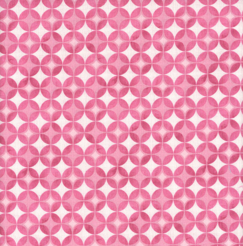 Riley Blake Fabrics Painted Petals Lila Tueller Geo Circles Pink
