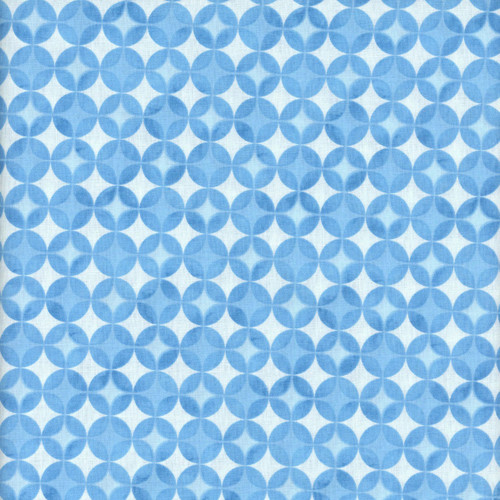 Riley Blake Fabrics Painted Petals Lila Tueller Geo Circles Blue