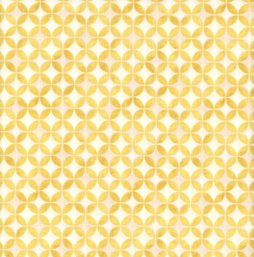Riley Blake Fabrics Painted Petals Lila Tueller Geo Circles Yellow