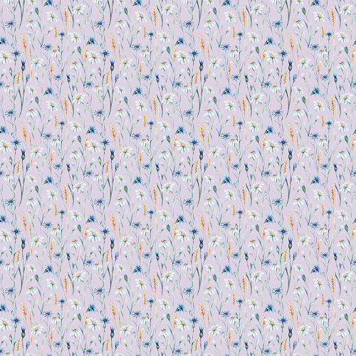 Riley Blake Fabrics Daybreak on the Prairie Modern Prairie Wildflowers Purple