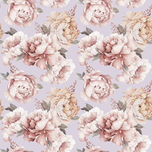Riley Blake Fabrics Daybreak on the Prairie Modern Prairie Peonies Purple