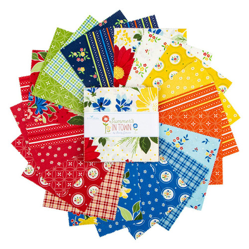 Riley Blake Fabrics Summer's in Town Sandy Gervais 5 Inch Stacker, 42 Pcs.