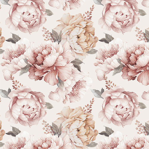Riley Blake Fabrics Daybreak on the Prairie  108 Inch Wide Quilt Back Peonies Blue Cream