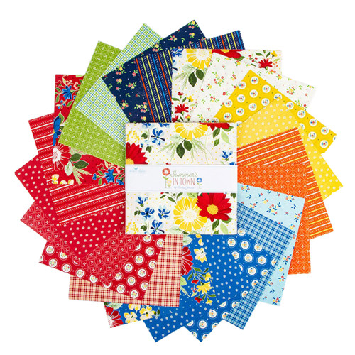 Riley Blake Fabrics Summer's in Town Sandy Gervais 10 Inch Stacker, 42 Pcs.