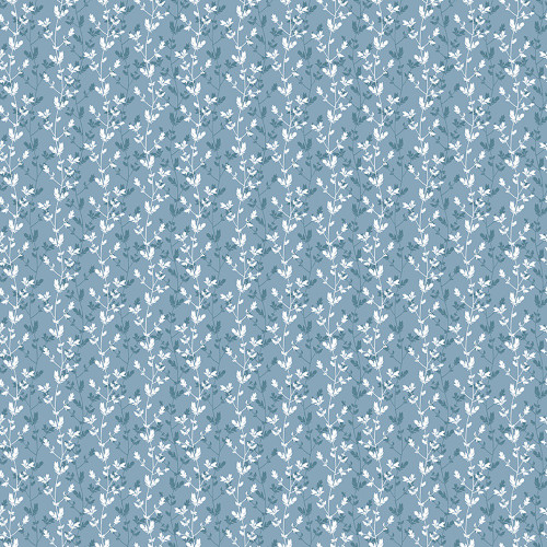 Riley Blake Fabrics Daybreak on the Prairie Modern Prairie Silhouette Floral Blue