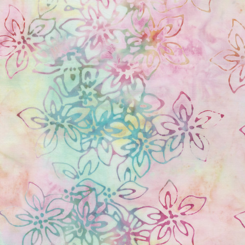 Windham Fabrics Anthology Batiks Kashmir Jacqueline de Jonge Azaleas Pastel