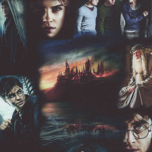 Benartex Fabrics Harry Potter Black Hogwarts Moments