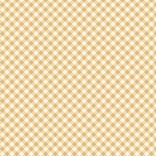 Benartex Fabrics Sweet Gingham Check Tan White, fabric with a classic tan and white gingham check pattern.