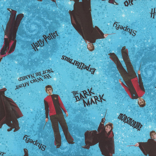 Benartex Fabrics Harry Potter Turquoise Magic Spells
