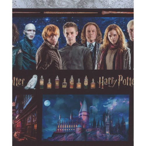 Benartex Fabrics Harry Potter Hogwarts Dumbledore Snape Hermione Stripe