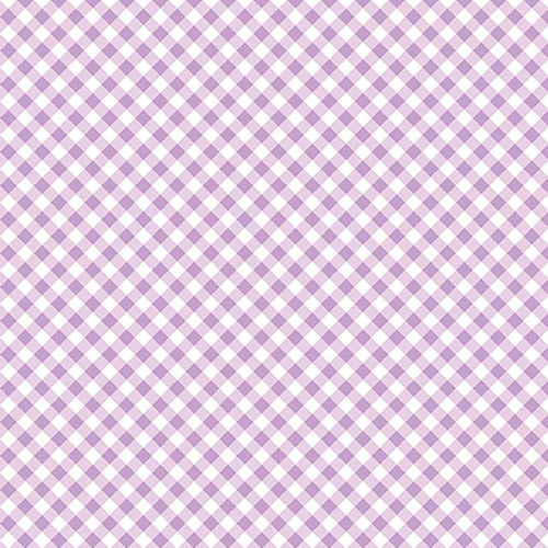 Benartex Fabrics Sweet Gingham Check Lilac Purple White, fabric pattern with small purple and white checkered gingham design.