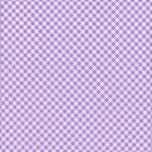 Benartex Fabrics Sweet Gingham Check Lilac Purple White