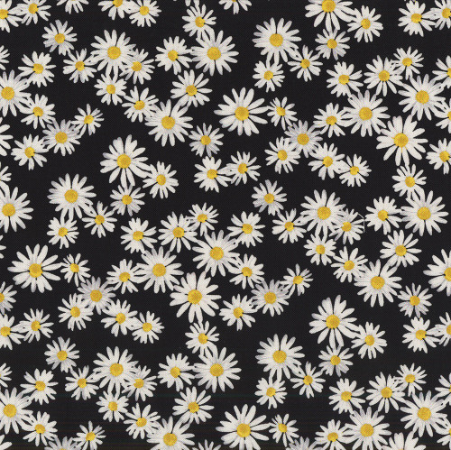 Benartex Fabrics 108 Inch Wide Quilt Backing Black Yellow White Daisy Dance Floral