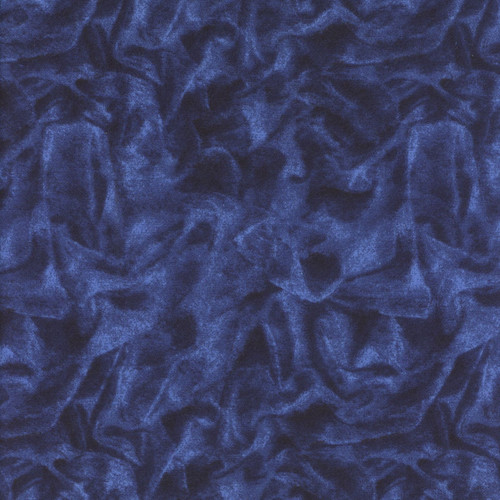 Blank Quilting Fabrics Opulent 108 Inch Wide Crushed Velvet Textured Flannel Sapphire Blue