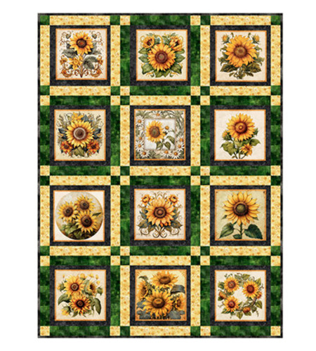 Quilting Treasures Fabrics Sunflower Serenade Dan Morris Angel Face Quilt Kit