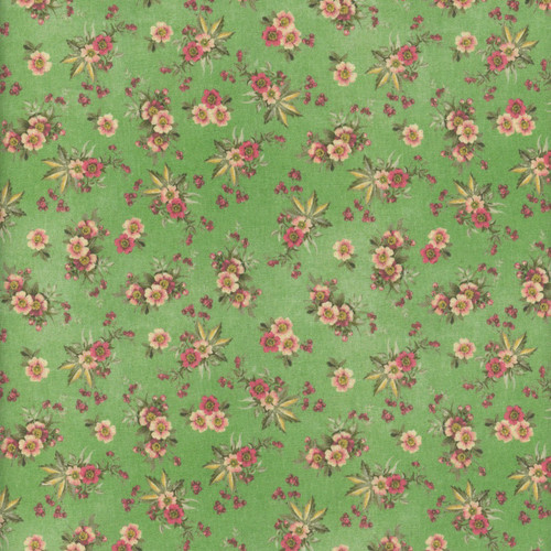 Blank Quilting Fabrics Birds and Blooms Sage Green Ditsy Floral