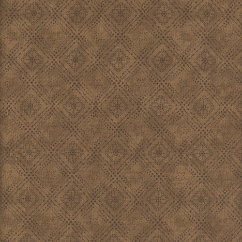 Henry Glass Fabrics Hearth and Home Janet Nesbitt Brown Log Cabin Dot