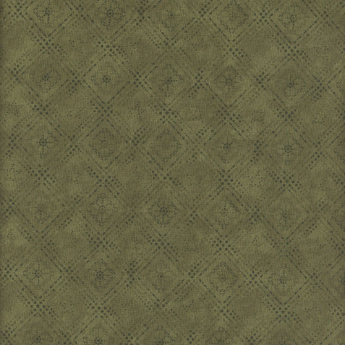 Henry Glass Fabrics Hearth and Home Janet Nesbitt Green Log Cabin Dot