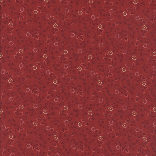 Henry Glass Fabrics Hearth and Home Janet Nesbitt Red Daisy Dot Vine