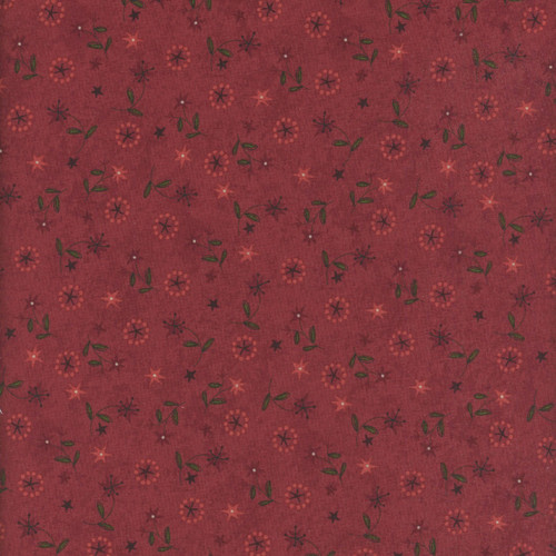 Henry Glass Fabrics Hearth and Home Janet Nesbitt Red Star Lily Scatter