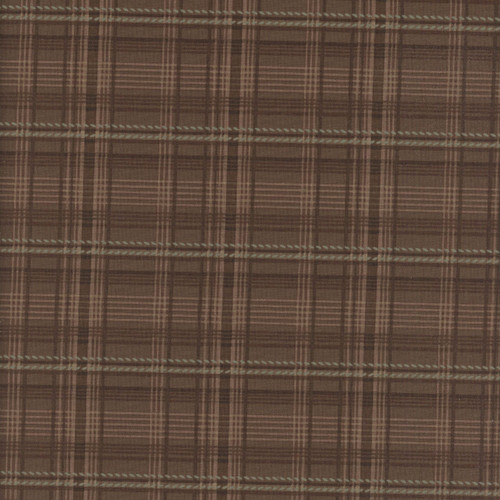 Henry Glass Fabrics Hearth and Home Janet Nesbitt Brown Printed Plaid