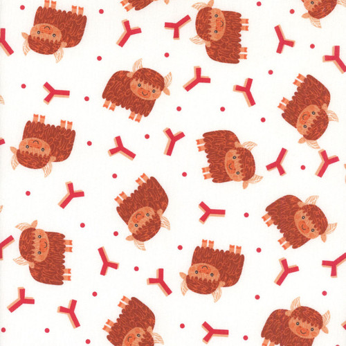 Blank Quilting Fabrics Noah and Friends White Tossed Yaks