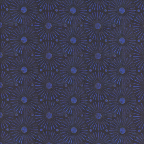Blank Quilting Fabrics Cameo Appearance Navy Blue Sunbursts