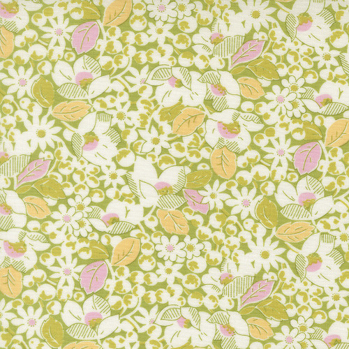 Moda Fabrics Summers End Fig Tree Co Clover Green Garden Bounty Florals