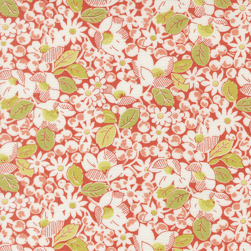 Moda Fabrics Summers End Fig Tree Co Persimmon Red Garden Bounty Florals