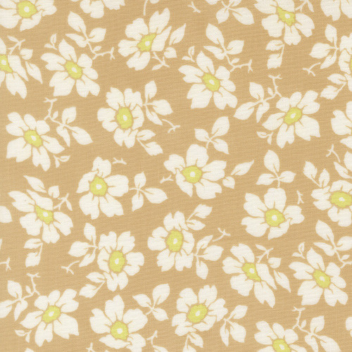 Moda Fabrics Summers End Fig Tree Co Almond Pie Tan Cosmos Florals